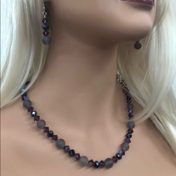 NWT Swarovski Crystal Necklace Set - Picture 4 of 11